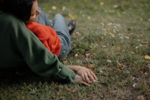 Couple on grass